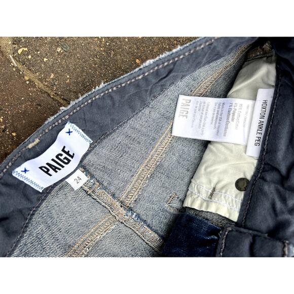 Paige Hoxton high rise Ankle distressed skinny jeans size24 - Picture 4 of 5